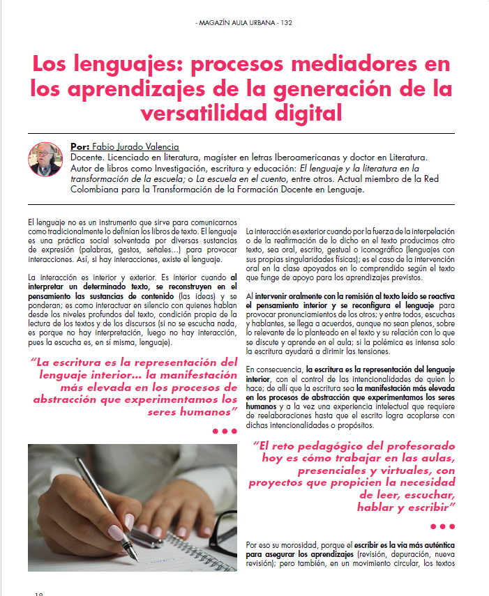 Los lenguajes: procesos mediadores en los aprendizajes de la generación de la versatilidad digital